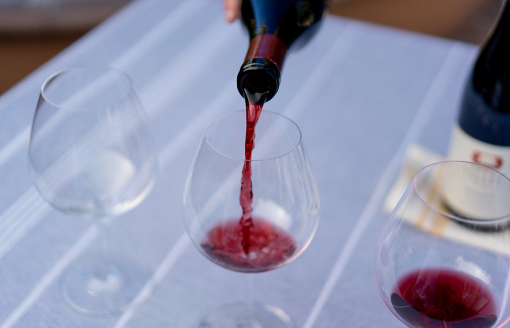 A glass of California Pinot Noir from the San Luis Obispo Coast